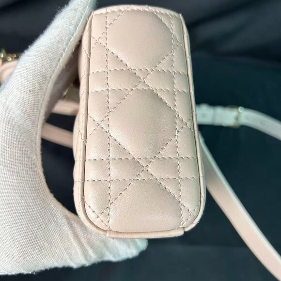 Dior Lady D-Joy Bag – Cream Lambskin with Gold Hardware - Picture 15 of 16